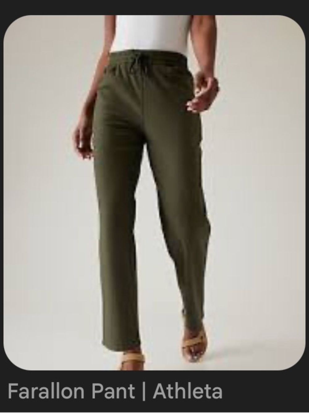Athleta Farallon Straight-Leg in Olive Small